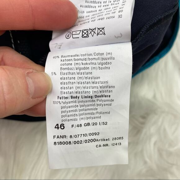 Basler Women's Blazer Blue Size L Soft Stretch Career - Picture 6 of 8